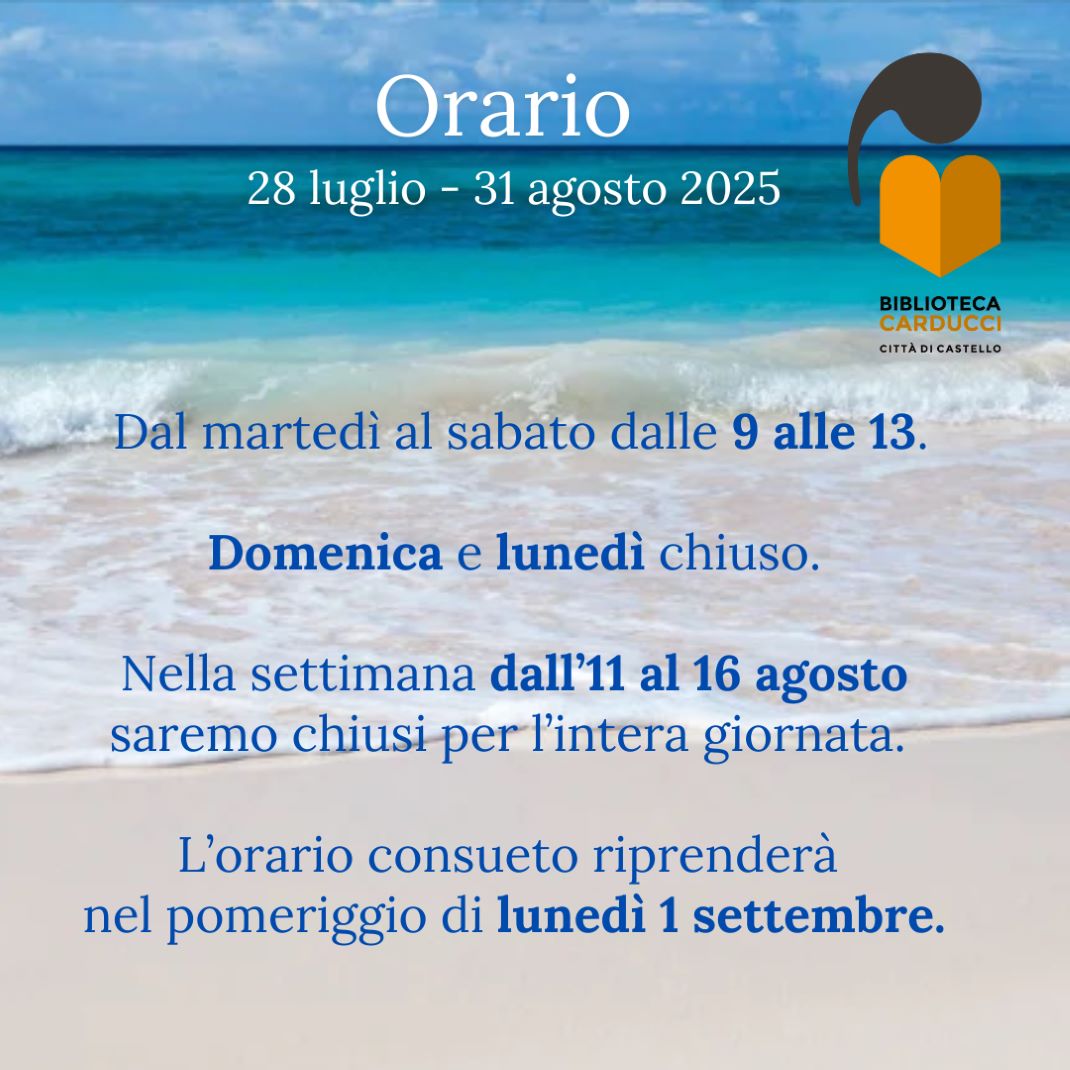 Orario estivo della Biblioteca