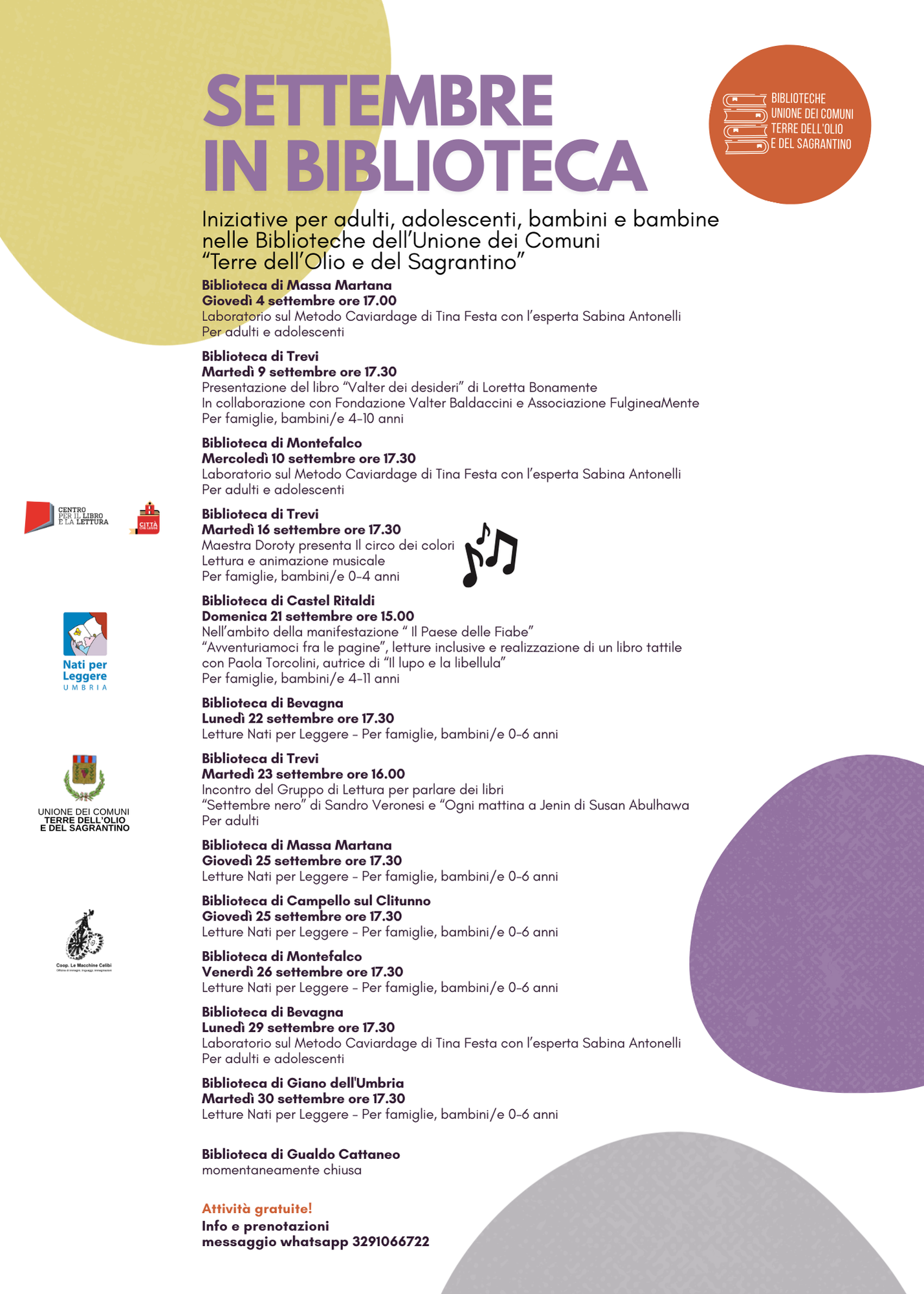 Settembre in Biblioteca