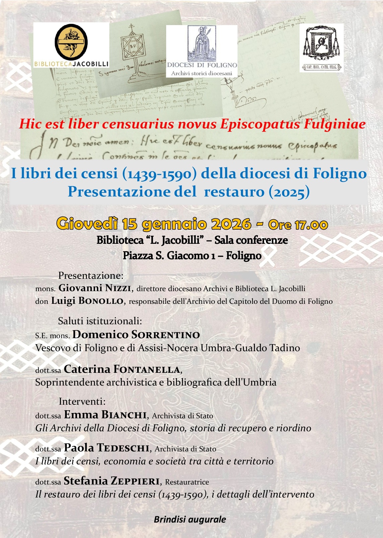 I libri dei censi della Diocesi di Foligno (1439-1590)