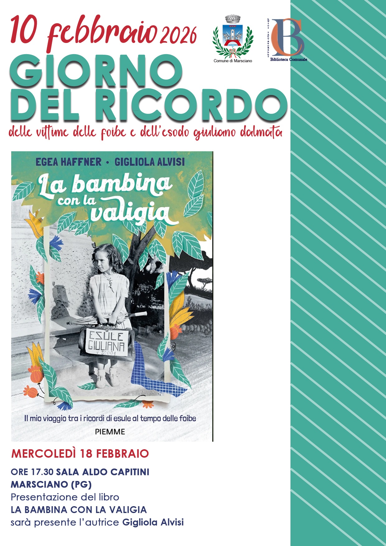 &ldquo;Giorno del Ricordo&rdquo; &ndash; Presentazione del libro &ldquo;La bambina con la valigia&rdquo;