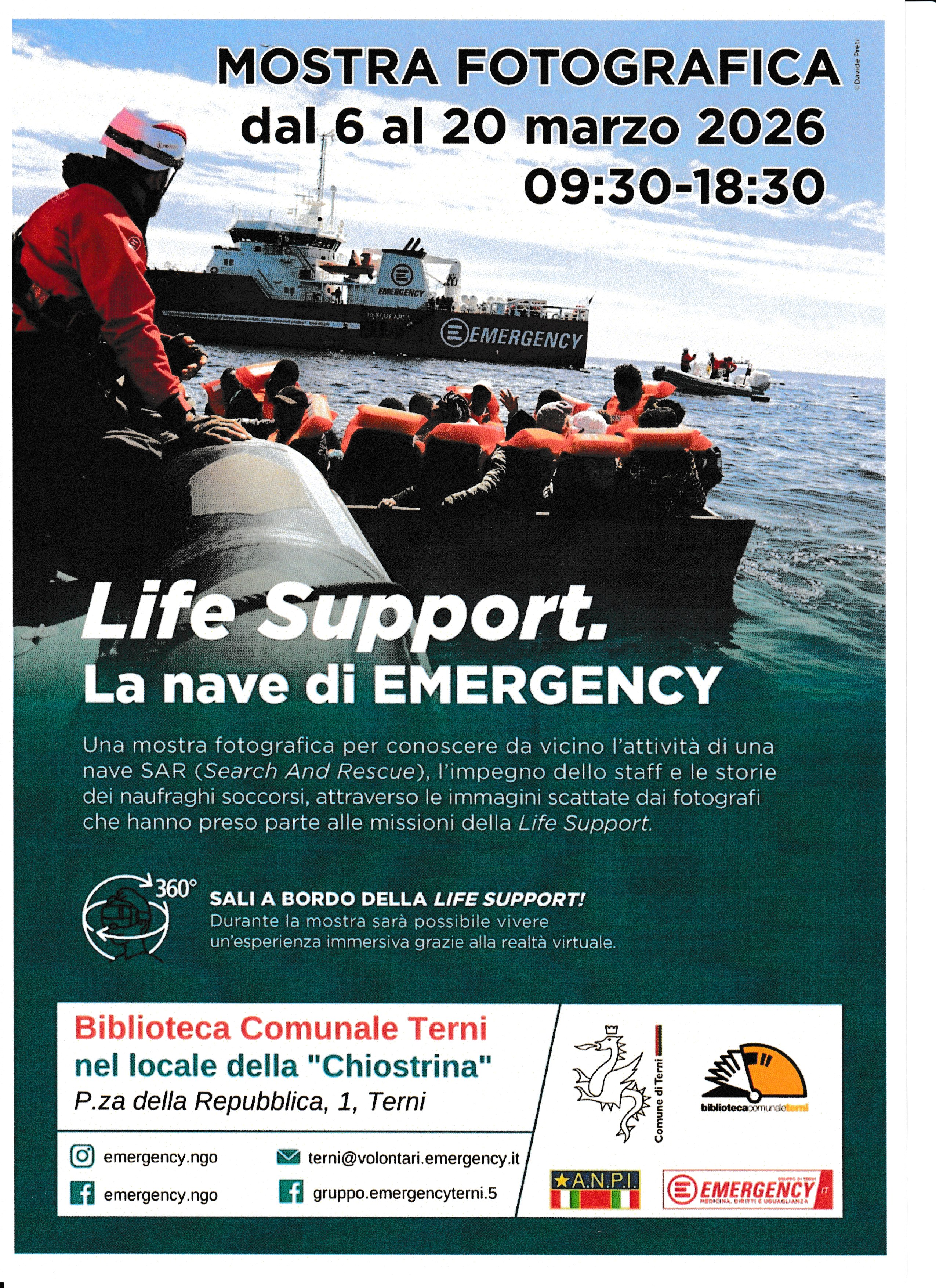 Life Support, la nave di Emergency