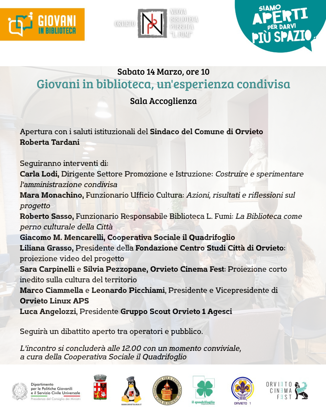 Giovani in Biblioteca: evento finale