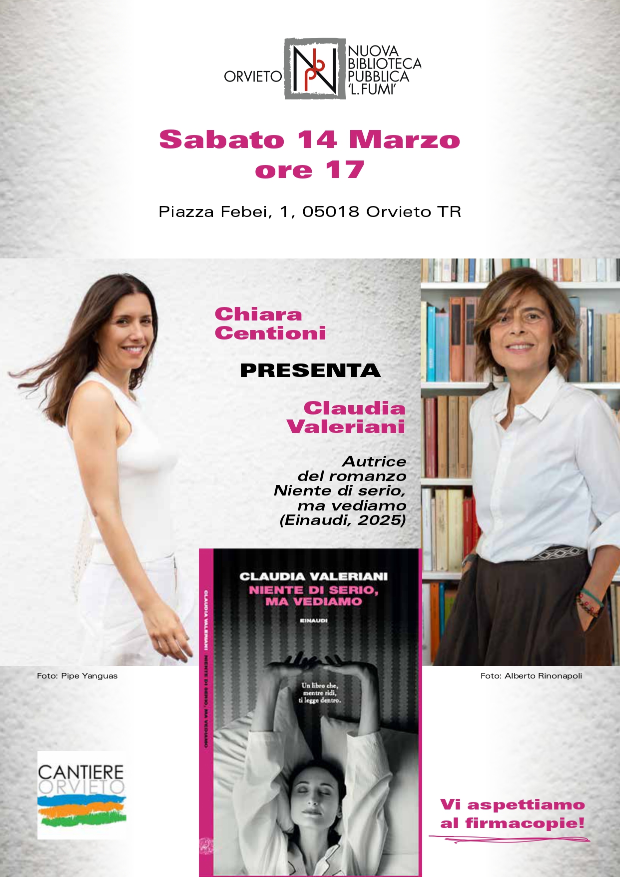 Niente di serio, ma vediamo. Presentazione del libro di Claudia Valeriani