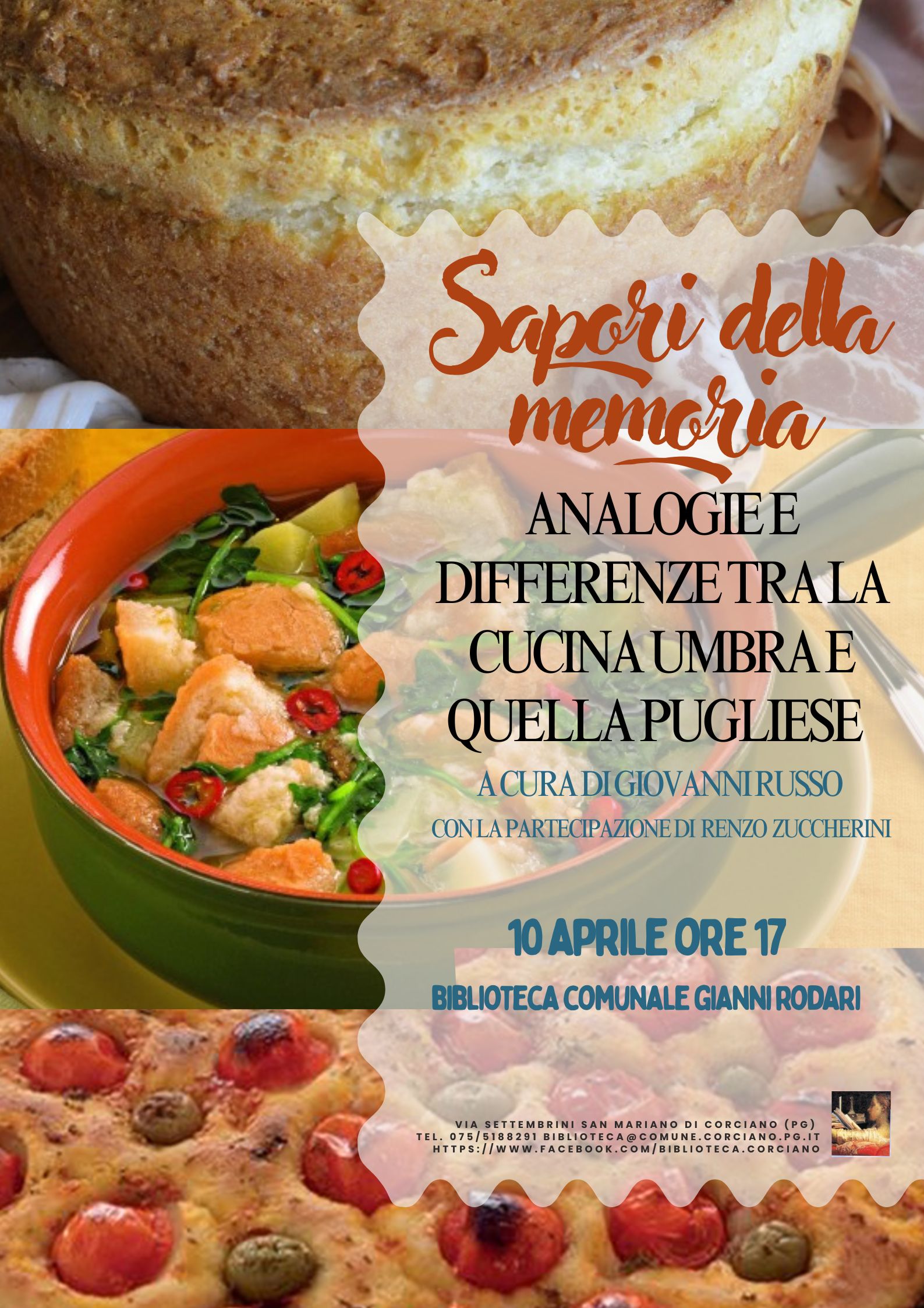 Sapori della memoria &ldquo;Analogie e differenze tra la cucina umbra e quella pugliese&rdquo;
