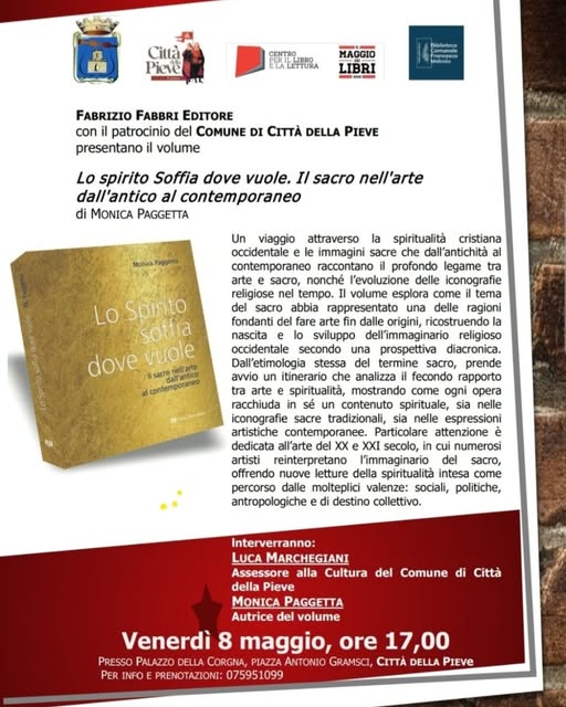 Presentazione Libro "Lo Spirito soffia dove vuole. Il sacro nell'arte dall'antico al contemporaneo"