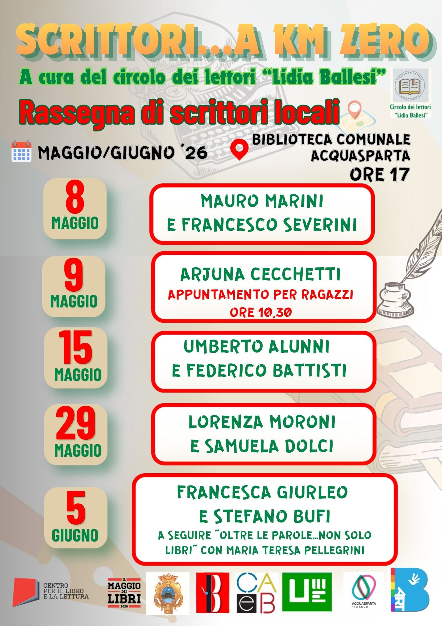 SCRITTORI&hellip; A KM ZERO!