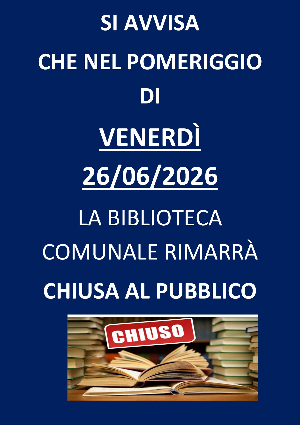 Chiusura biblioteca