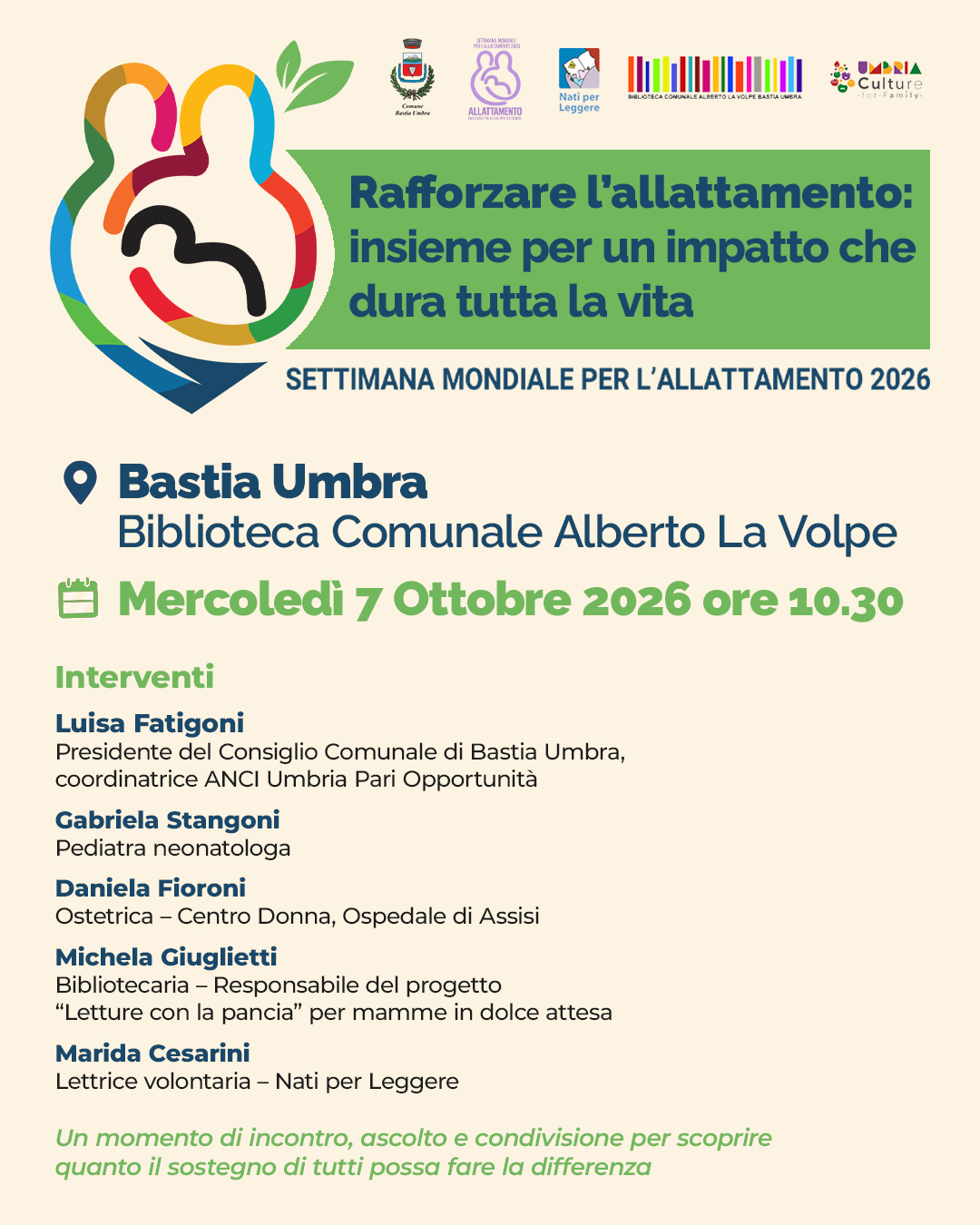 Bastia Umbra: Settimana Mondiale dell&rsquo;Allattamento 2026