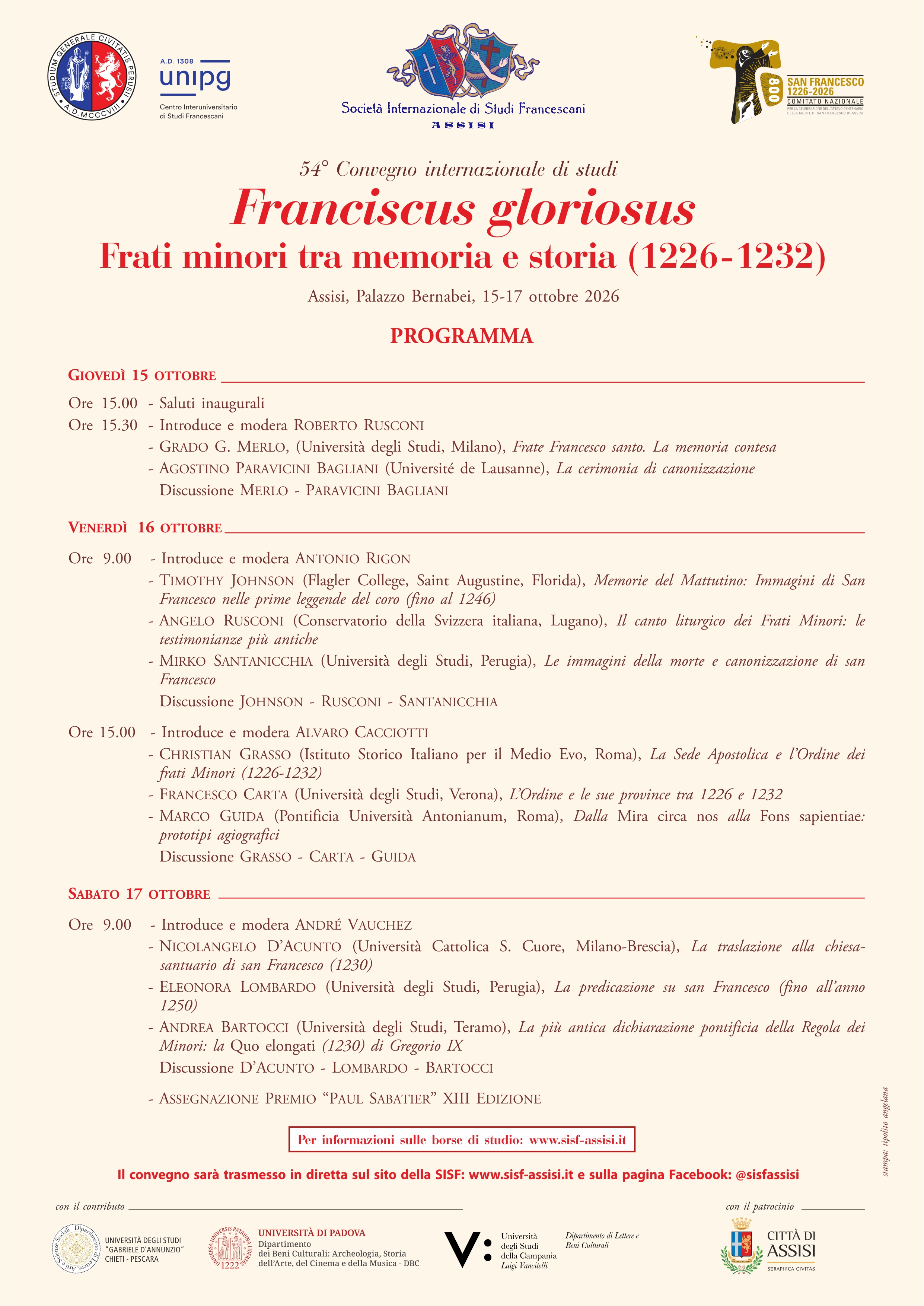 Franciscus gloriosus. Frati minori tra memoria e storia (1226-1232)