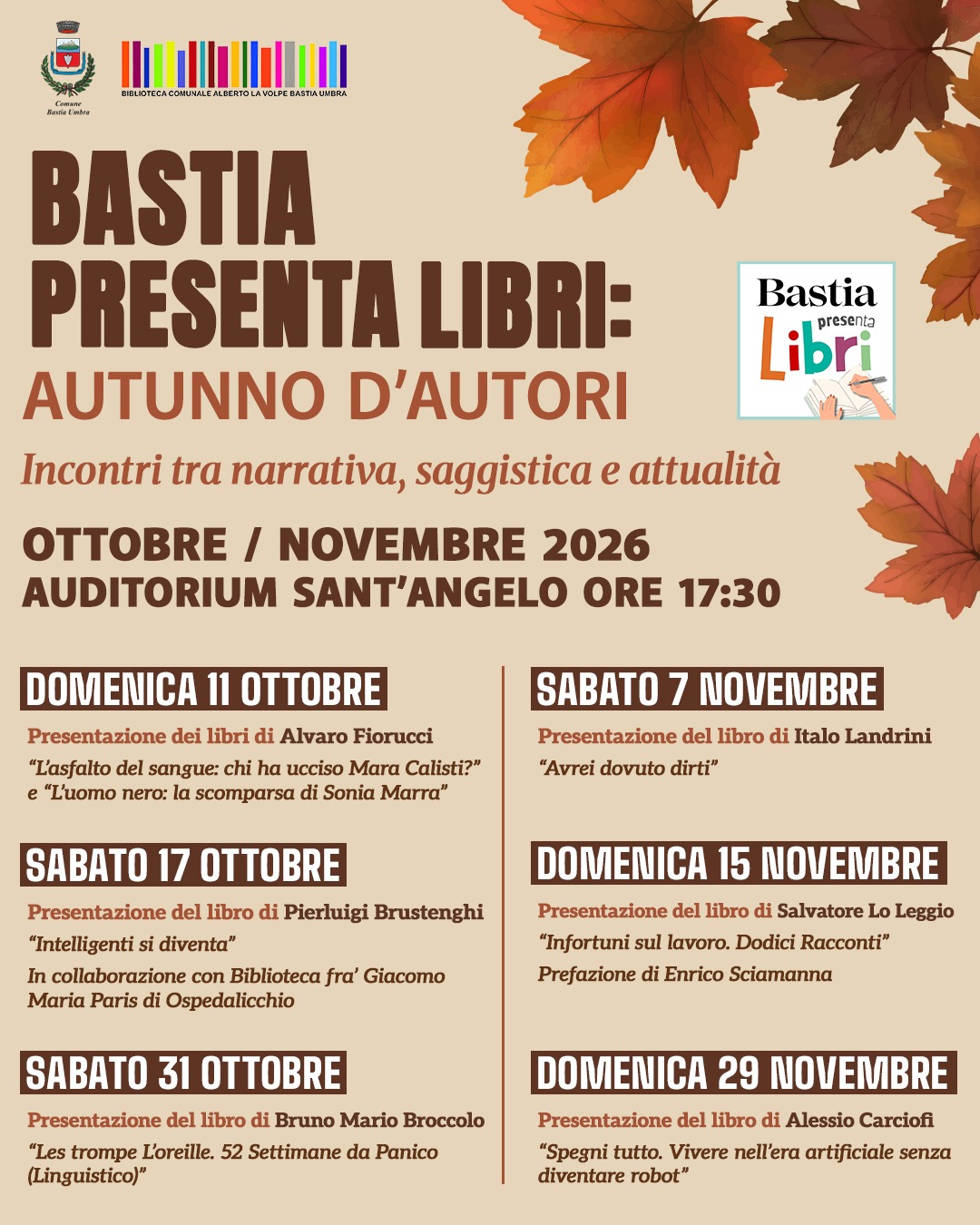Bastia Presenta Libri: Autunno D' Autori